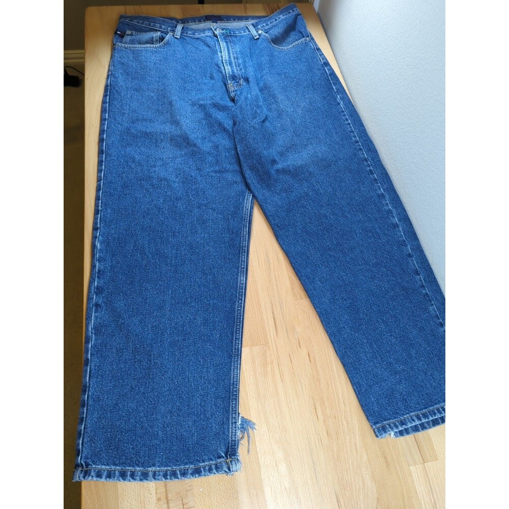 Vintage Tommy Hilfiger Jeans 38x30 Baggy Wide Hip Hop Streetwear Grunge Y2K